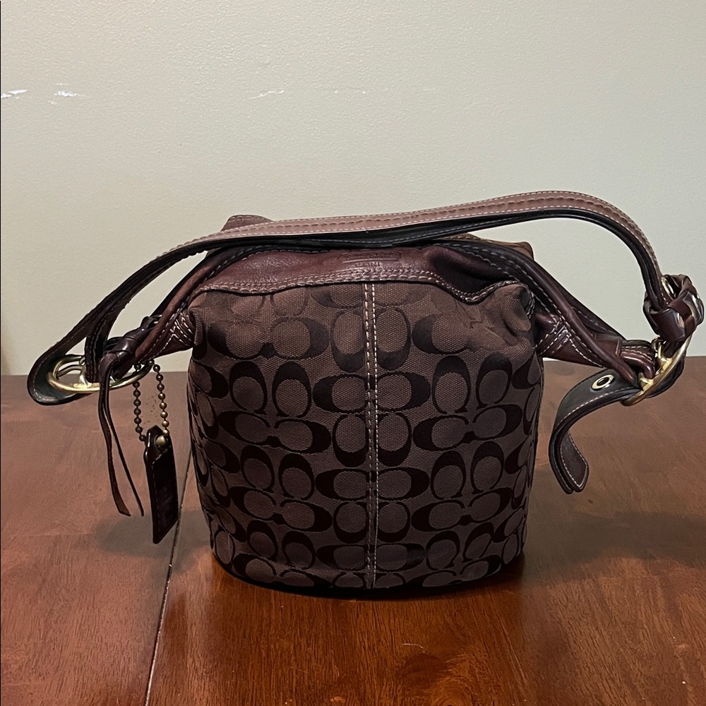 Coach Brown Patterned Shoulder Bag